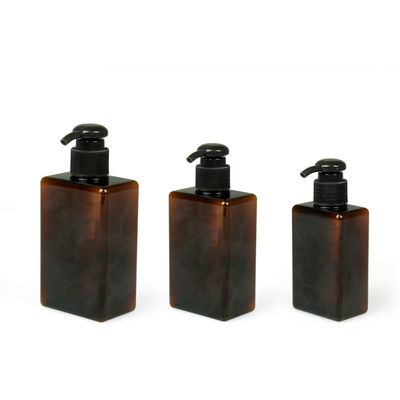 100ml 200ml 250ml Toples Krim Petg 24/410 Botol Sampo Amber Persegi