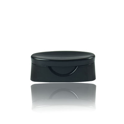24/400 Black Flip Top Kosmetik Tutup Botol Plastik Untuk Shampo