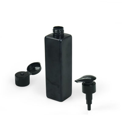 120ml 240ml Botol Kosmetik PET Plastik Kotak Hitam 4oz 6oz
