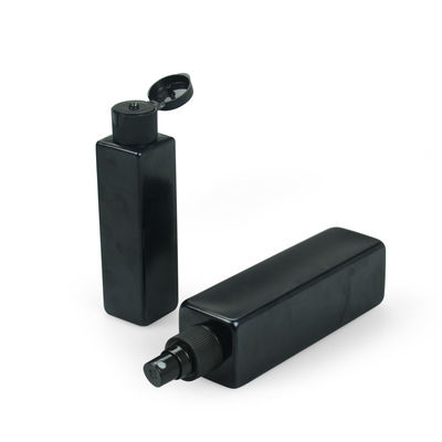 120ml 240ml Botol Kosmetik PET Plastik Kotak Hitam 4oz 6oz