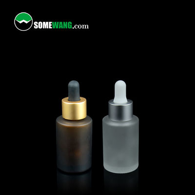 30ml Kosmetik Serum Penetes Minyak Esensial Kaca 1.2in Amber Kaca Botol Minyak Esensial