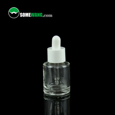 50ml Wadah Minyak Esensial Bulat Kaca Aluminium Botol Penetes Mata Serum