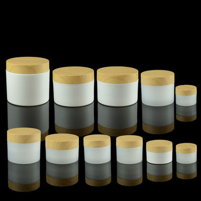 10g 20g 30g PP Cream Jar Kemasan OEM Eye Cream Tutup Wadah Kosmetik Bambu