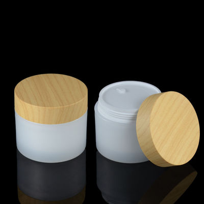 10g 20g 30g PP Cream Jar Kemasan OEM Eye Cream Tutup Wadah Kosmetik Bambu