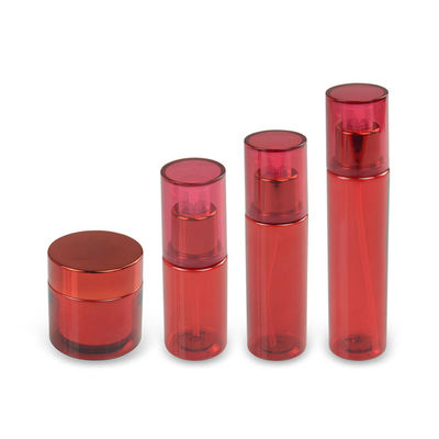 Mewah 50ml Kosmetik Double Layer PET Guci Plastik UV Plating Wadah Kosmetik PET