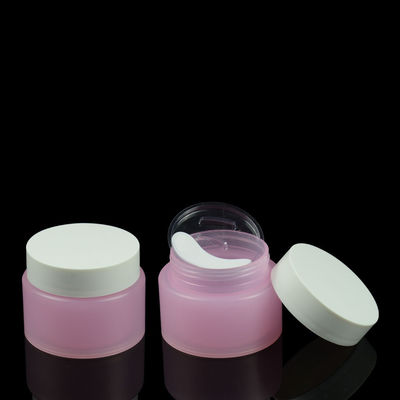 OEM 100g Double Wall Cream Jar Masker Krim Mata Plastik PP BPA Gratis Dengan Sendok