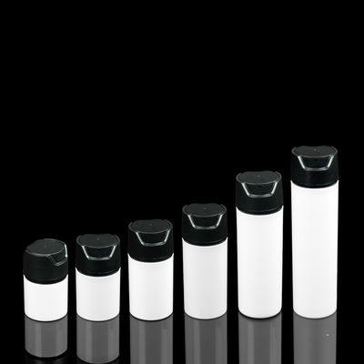 Face Cream Clear Cylinder Round Botol Pengap Dengan Aluminium Finish Treatment Pump