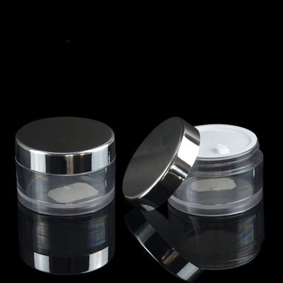 Disesuaikan 30ml 50ml PETG Kosmetik Krim Jar Kosong Dengan Tutup Disadur