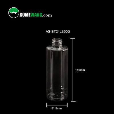 250ml Plastik PET Botol Kosmetik Lotion Kosong Botol Bahu Datar
