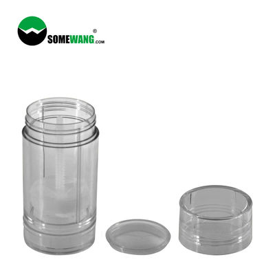ODM OEM 65ml Deodorant Stick Cylindrical Clear AS Bottle 65g Untuk Pengharum Tubuh