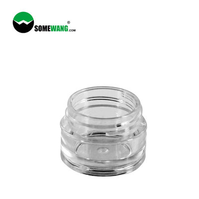 8ml Thick Wall Clear Round PET Plastic Jar Kosmetik Kemasan Tutup Hitam Untuk Krim Mata