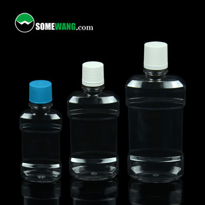 100ml / 250ml / 500ml Botol PET Kosmetik Botol Obat Kumur Disesuaikan