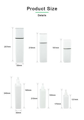 300ml 400ml 500ml Botol PE Dengan Botol Shampo Penutup Luar