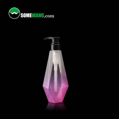 300ml / 500ml / 750ml Set Botol PETG Rhombic Cylinder Kustom Untuk Shampo