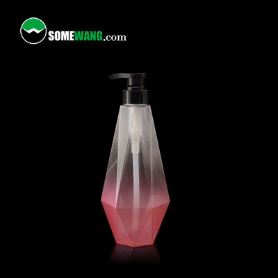 300ml / 500ml / 750ml Set Botol PETG Rhombic Cylinder Kustom Untuk Shampo