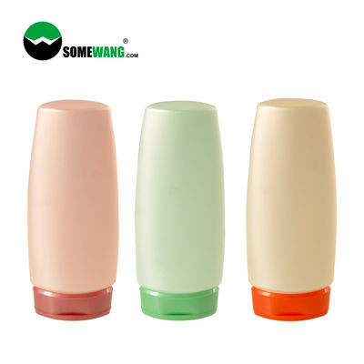 Shampoo Gunakan Botol Plastik PE 200ml Botol Squeeze Datar Disesuaikan Dengan Tutup Flip Top